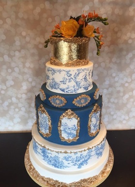 Versailles and Marie Inspired Wedding Cake