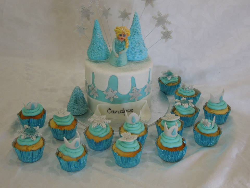 Frozen Birthday Cake & Cupcakes