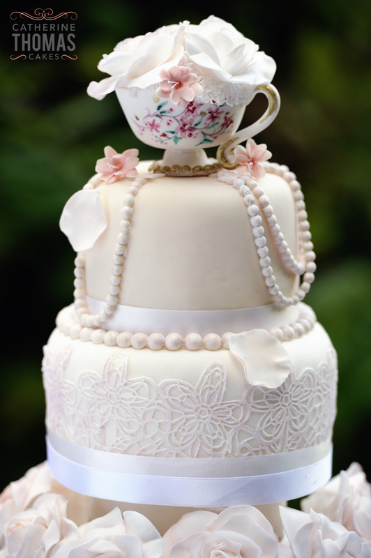 Vintage Teacup Wedding Cake