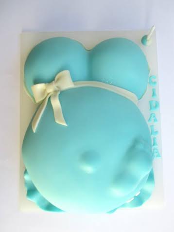 Blue Bump Baby Shower Cake