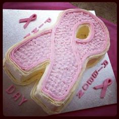 Pink Ribbon Cake - Breast Cancer Awareness