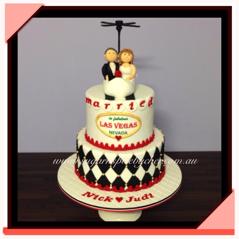 Las Vegas Helicopter Wedding Cake