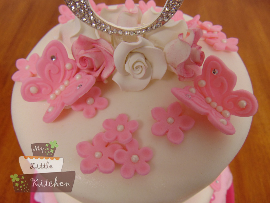 Sweet 15th Butterfly Birthday Cake 