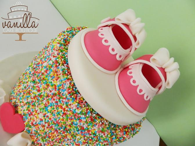 Sprinkle Shoes Baby Shower Cake